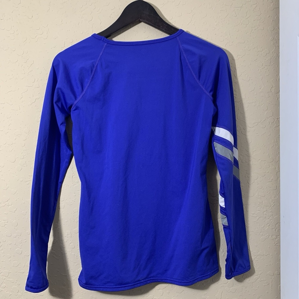 GapFit Women Performance Top Blue Reflective Stripe S - Picture 2 of 11